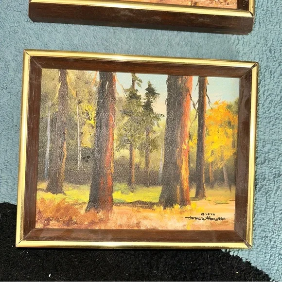 Signed James Hewitt Framed Nature Landscape Paintings - Picture 5 of 15